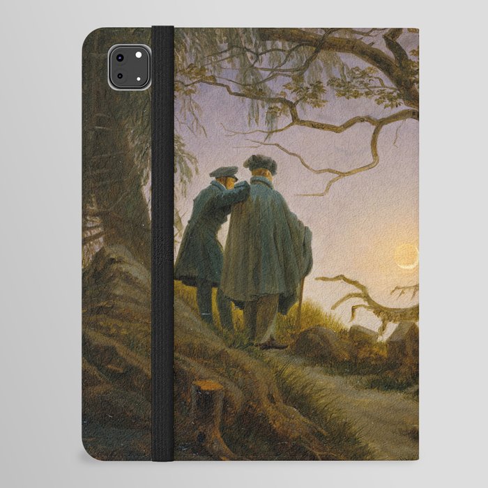 Two Men Contemplating the Moon - Caspar David Friedrich  iPad Folio Case