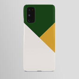 Tricolor Geometry Green Yellow Android Case