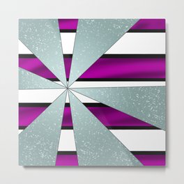 4Shades Glass: Purple B/W Reverse Metal Print | Digital, Black, White, Graphicdesign, 4Shades, 4, Glass, Stripes, Vector, Purple 