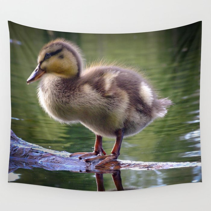 Duckling in Chocolate Caramel Wall Tapestry