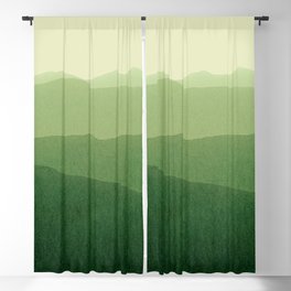 gradient landscape green Blackout Curtain
