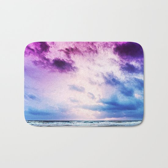 Cloudy shores Bath Mat