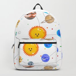 Kawaii Solar System Pattern Backpack