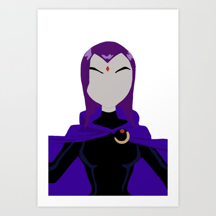 Teen Titans Raven Portrait Art Print By Lauren Paulin Society6