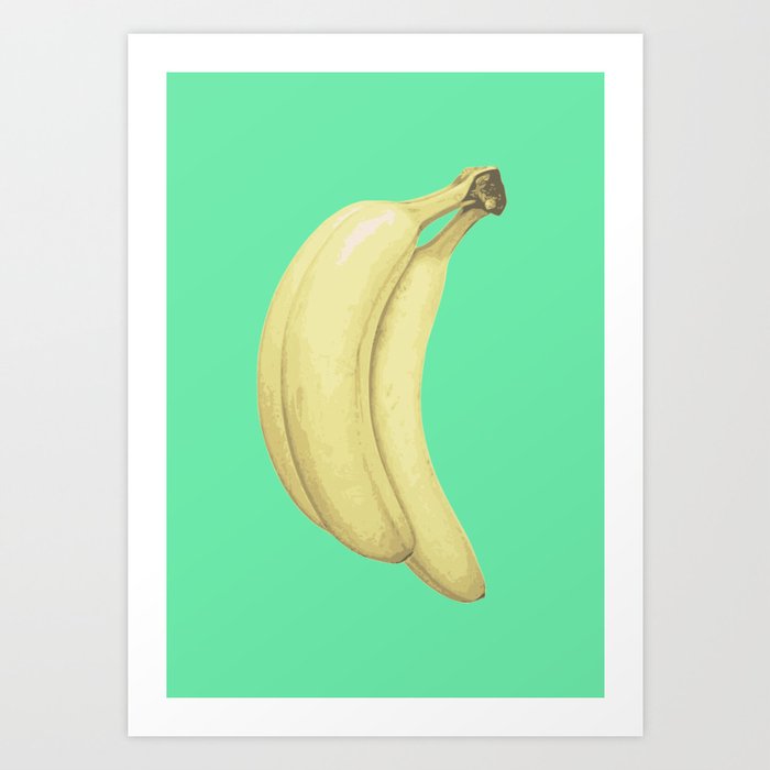 Cool mint banana Art Print