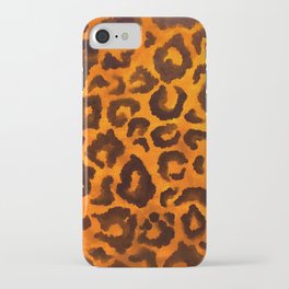 Copper leopard print iPhone Case