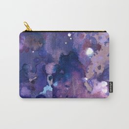 Constellations : purple, orchid, pink, blues, and white abstract painting Carry-All Pouch