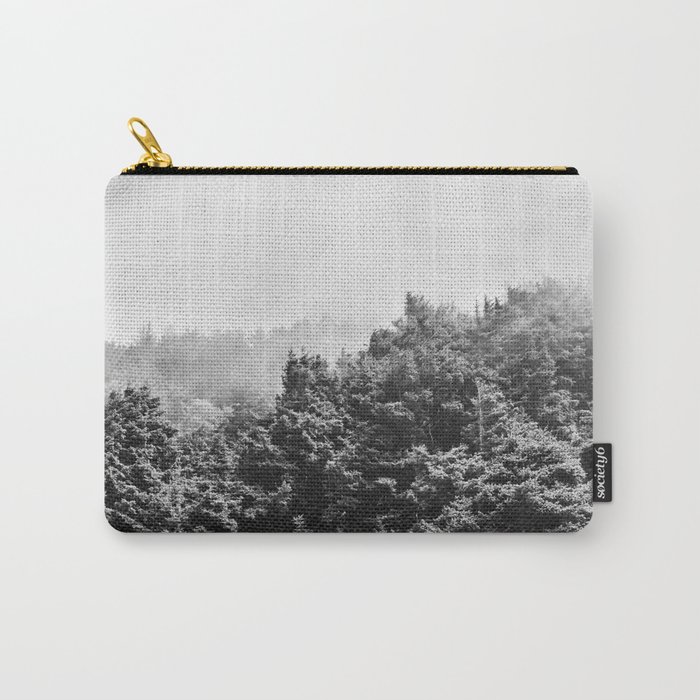 Forest in the Fog | Black and White | Travel Photography Carry-All Pouch