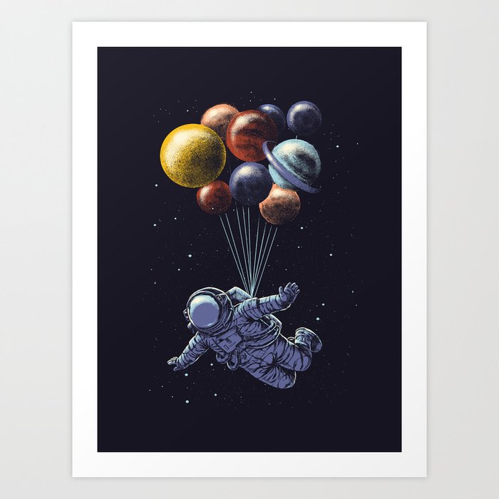 Space travel Art Print