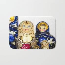 Babushka nesting dolls Bath Mat | Russianculture, Photo, Color, Russian, Multicolored, Vintage, Traditionalculture, Digital, Russiannestingdolls, Matreschka 