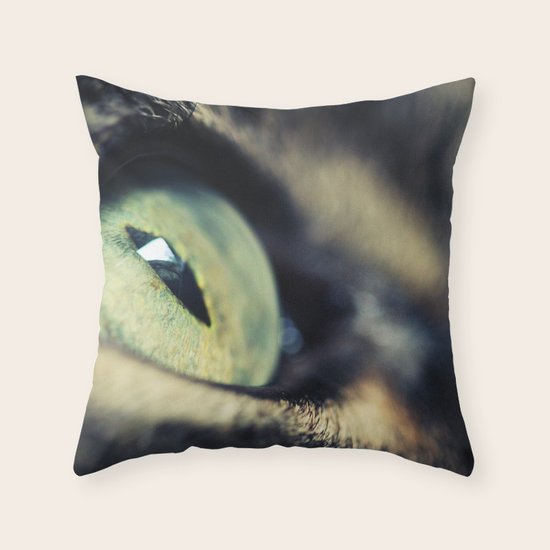 Green Iris Throw Pillow