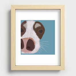 Cute Dog Close Up Recessed Framed Print