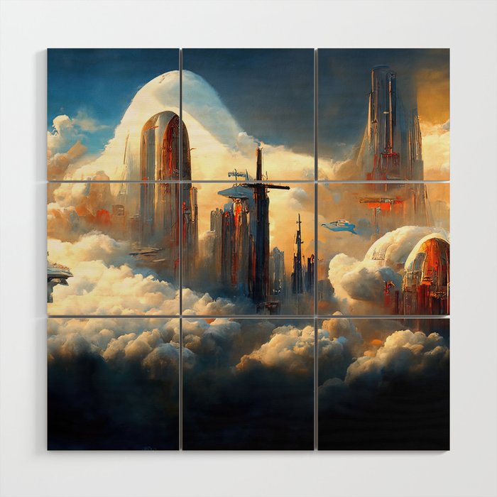 Heavenly City Wood Wall Art