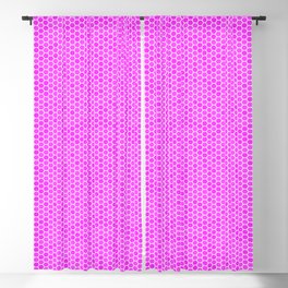 Large Hot Pink Honeycomb Bee Hive Geometric Hexagonal Design Blackout Curtain
