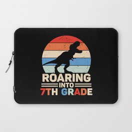 Roaring Into 7th Grade Vintage Dinosaur Laptop Sleeve