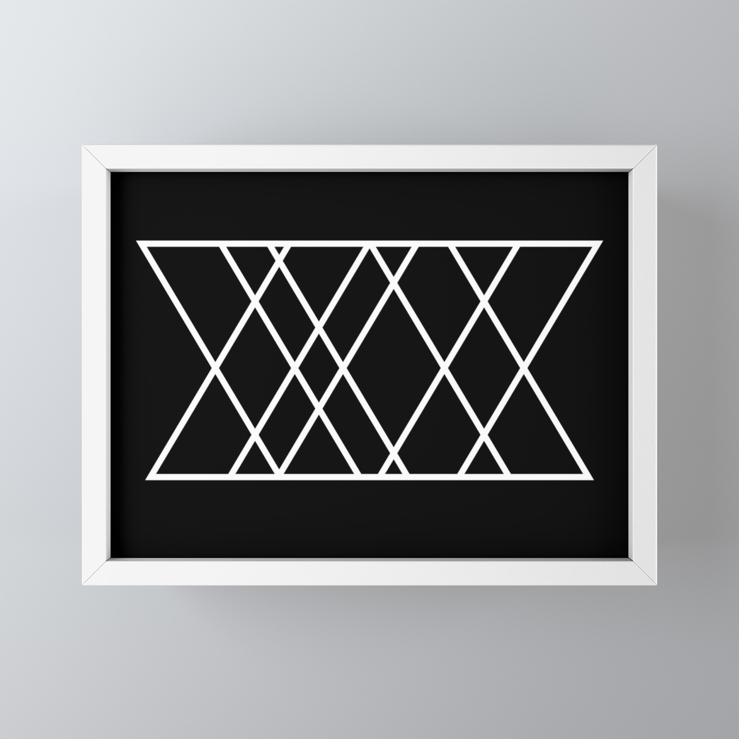 Ten X Five Black And White Abstract Art Framed Mini Art Print By