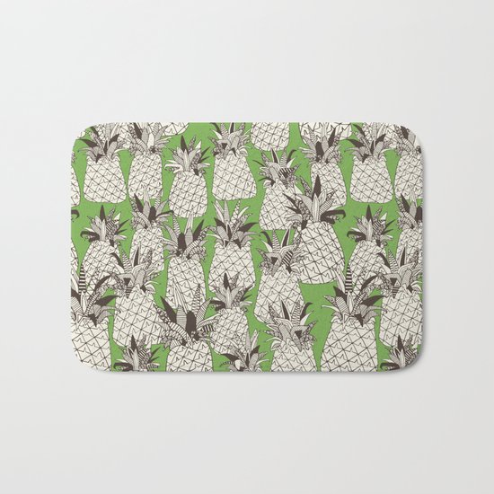 pineapple palm green Bath Mat