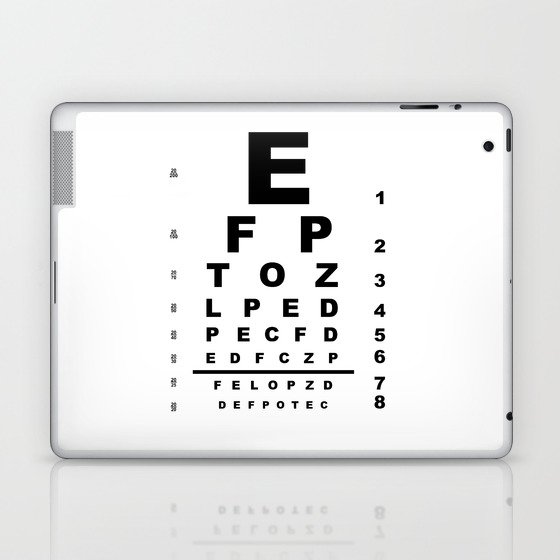 Eye Test Chart Laptop & iPad Skin