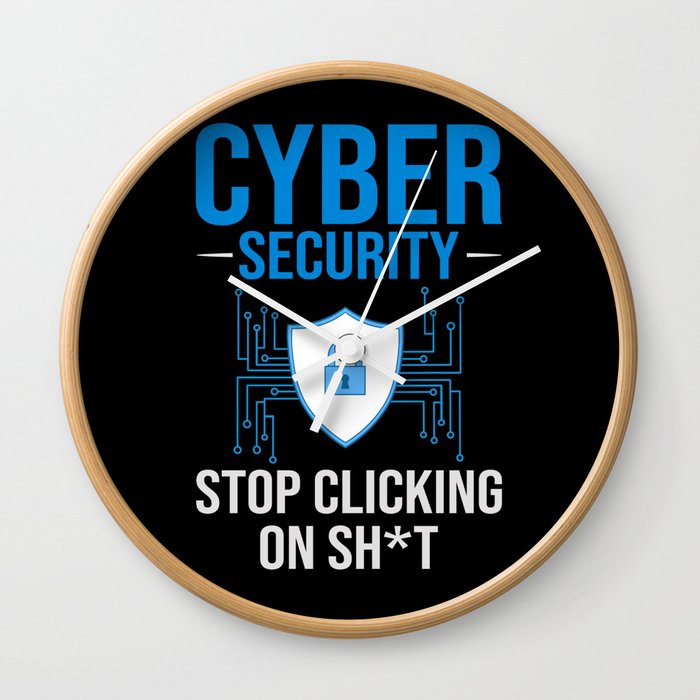 Cyber Security Analyst Engineer Computer Training Wall Clock