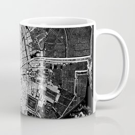 Dublin Map 1797 Vintage Reverse Black and White Coffee Mug