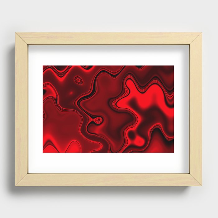 Red liquid Recessed Framed Print