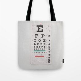 Eye Test Chart - Minimalist Photography Tote Bag