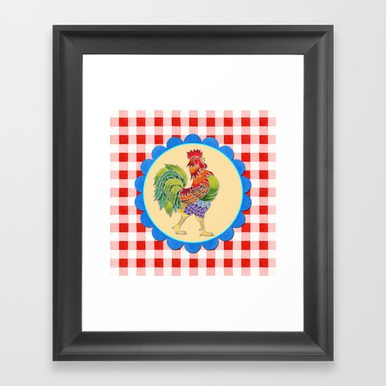 Rise and Shine Rooster Framed Art Print