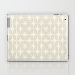 Midcentury Modern Atomic Starburst Pattern Beige Cream  Laptop Skin