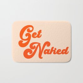 Get Naked Bath Mat | Showercurtain, Skin, Minimalist, Naked, Graphicdesign, Nude, Typography, Simple, Retro, Cool 