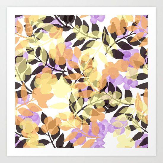 Autumn leaves . Art Print