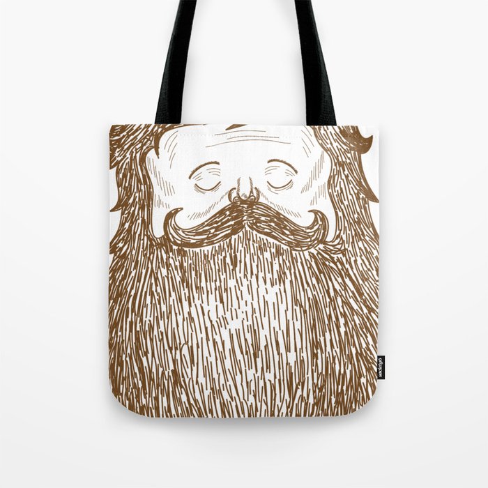 Moustache and Beard Character Tote Bag