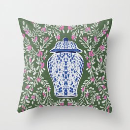 Chinoiserie Blossoms Throw Pillow