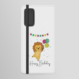 Lion Wishes Happy Birthday To You Lions Android Wallet Case