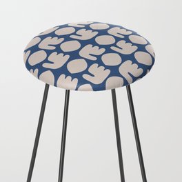 Boho surface pattern in blue Counter Stool