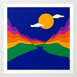 Rainbow Ravine Art Print
