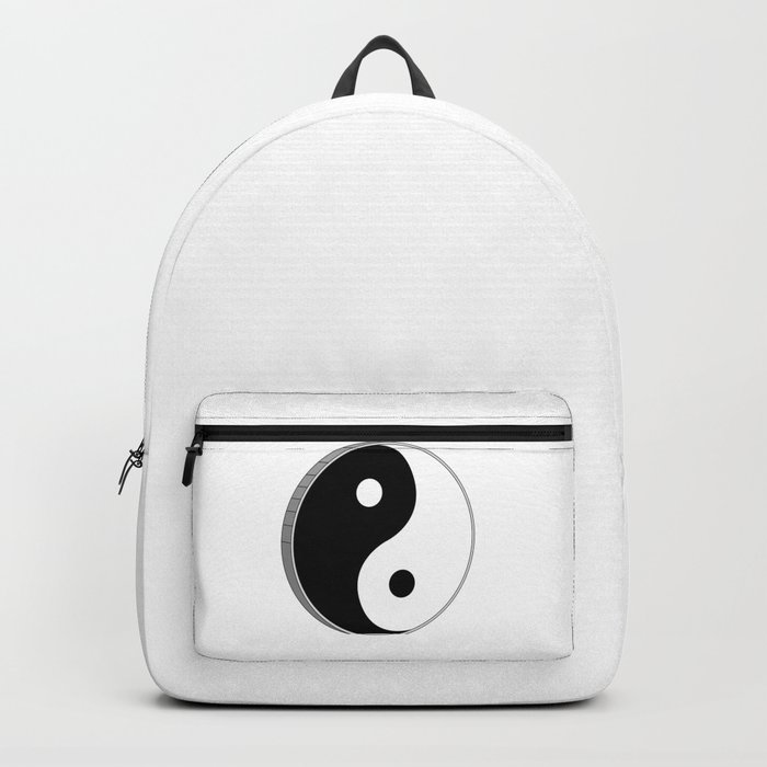 Yin Yang Black And White Symbol Backpack