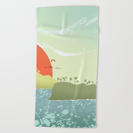 Tropical amor Beach Towel