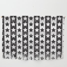 Stars & Stripes - Black & White Modern Art Wall Hanging