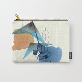 Blue Arrows - Cream Background Carry-All Pouch