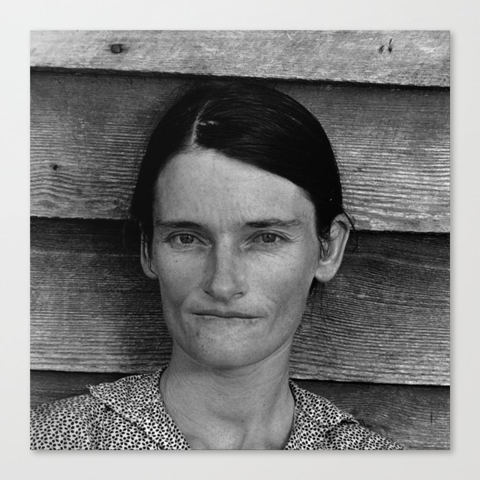 Walker Evans, portrait of Allie Mae Burroughs Canvas Print by oldking