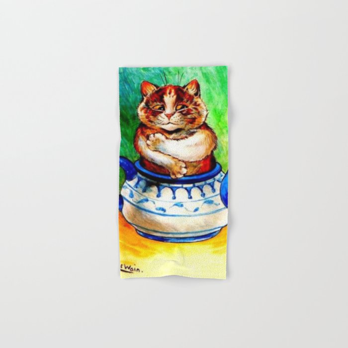 Louis Wain Cats In The Teapot Cat Hand & Bath Towel