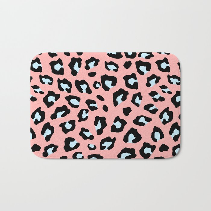 Leopard Print Icy Peach Bath Mat By Silverpegasus Society6