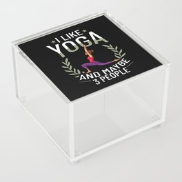 Yoga Beginner Workout Poses Quotes Meditation Acrylic Box