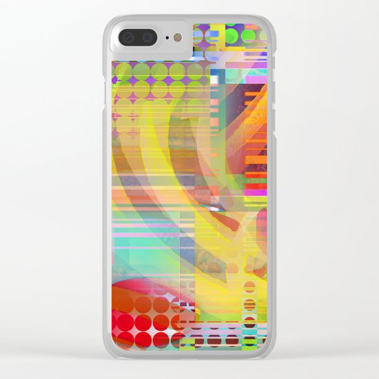 colors squared Clear iPhone Case