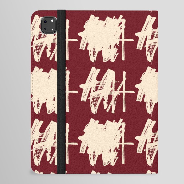 Abstract Painting Red Beige iPad Folio Case