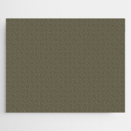 Dark Brown Solid Color Pantone Burnt Olive 18-0521 TCX Shades of Yellow Hues Jigsaw Puzzle