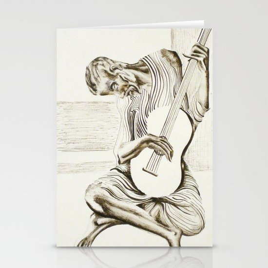 The New Old Guitarist Stationery Cards