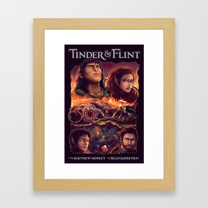 Tinder & Flint Cover Illustration Framed Art Print