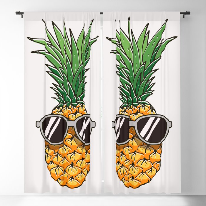 Summer Time Pineapple With Sunglasses Blackout Curtain