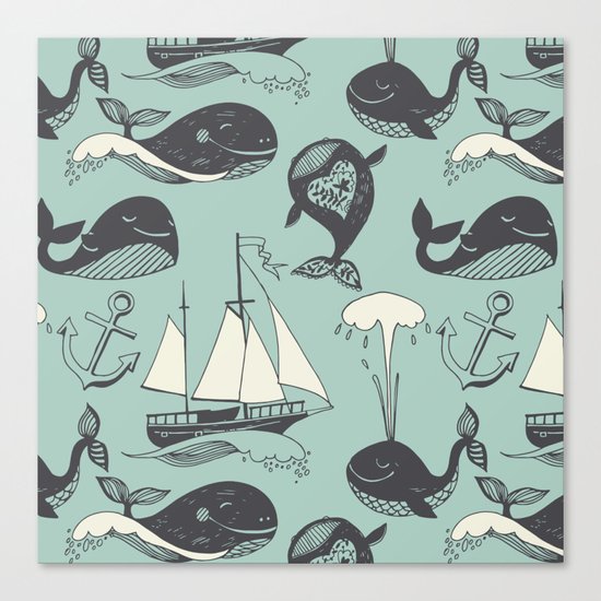 Whales 2 Canvas Print